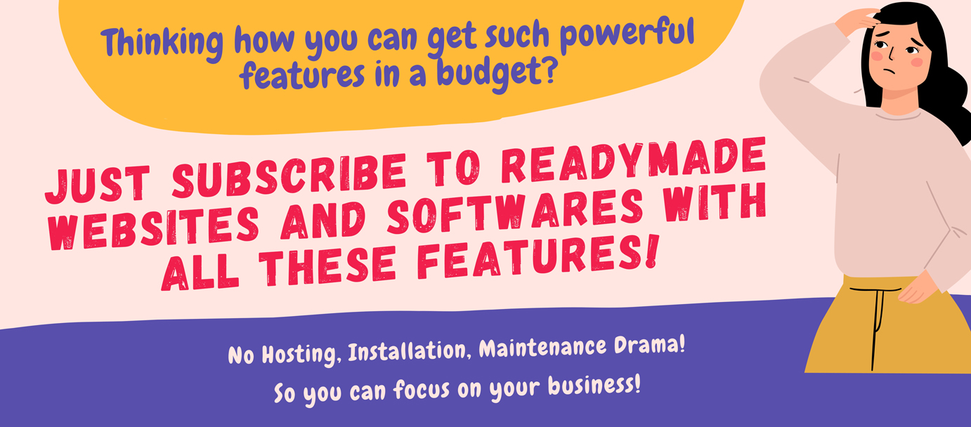 Zimeshare provides readymade fully-functional websites and softwares so you can focus on business not IT development